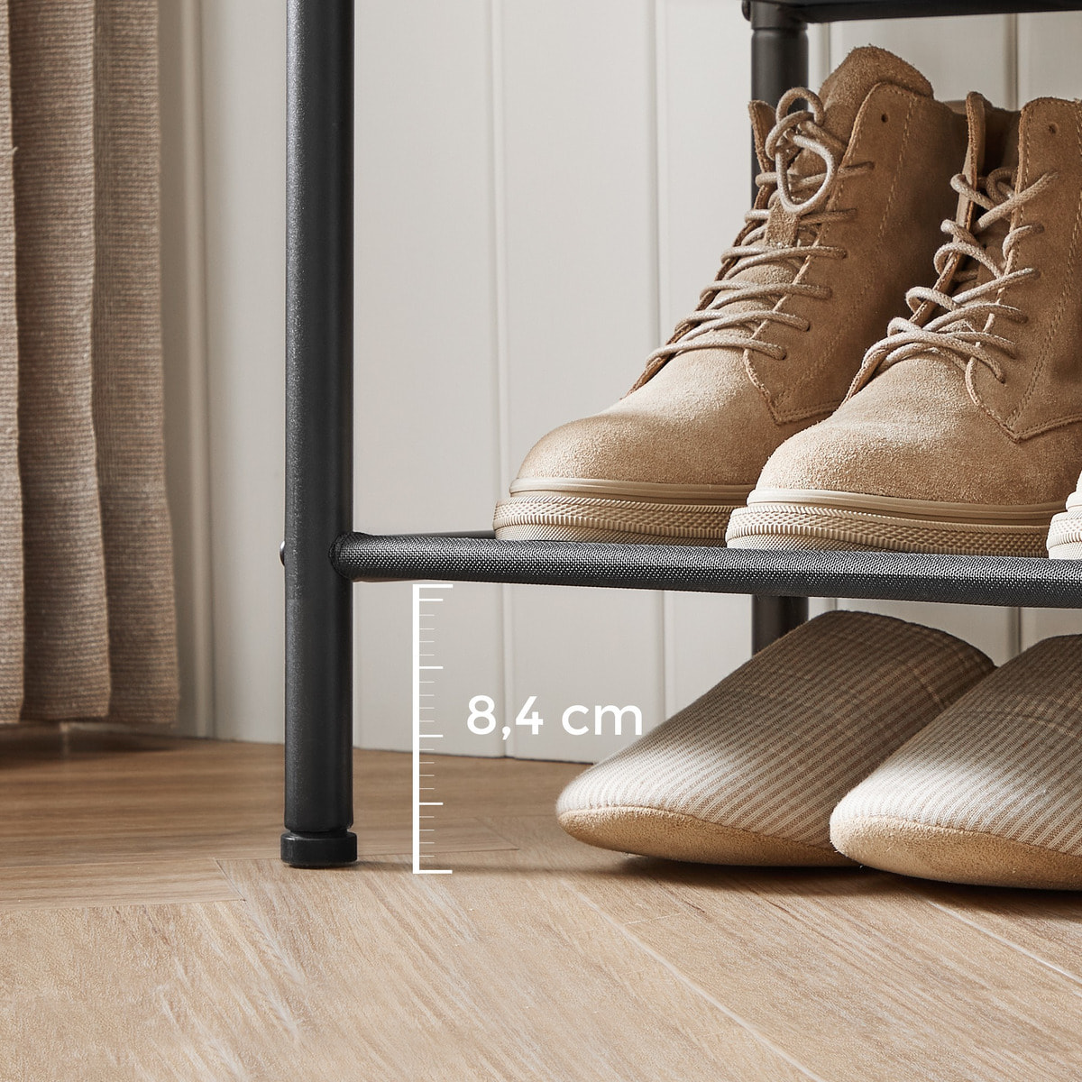 Scarpiera industriale Loft Artisan in rovere e acciaio