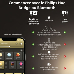 Ampoule LED connectée PHILIPS HUE E14 White Flamme