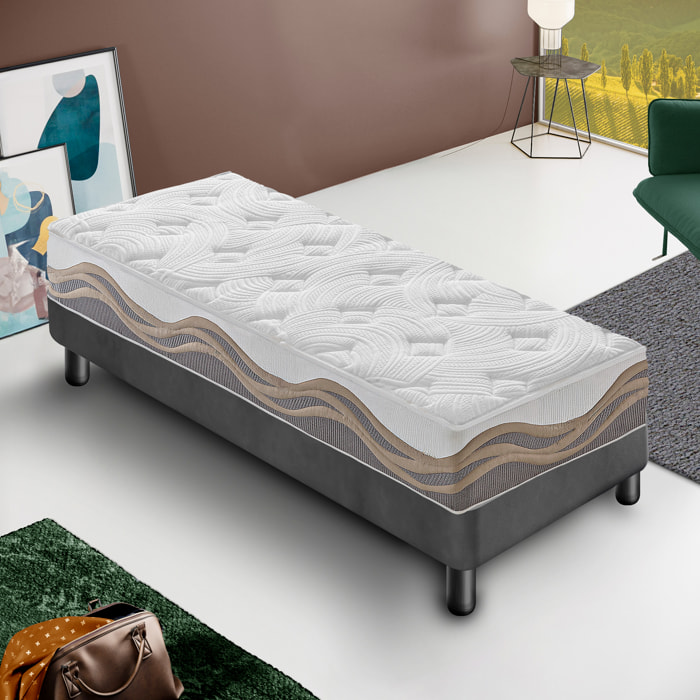 Materasso 80x200 Memory Foam - Alto 26 cm - Ortopedico - Rivestimento Polar Sfoderabile
