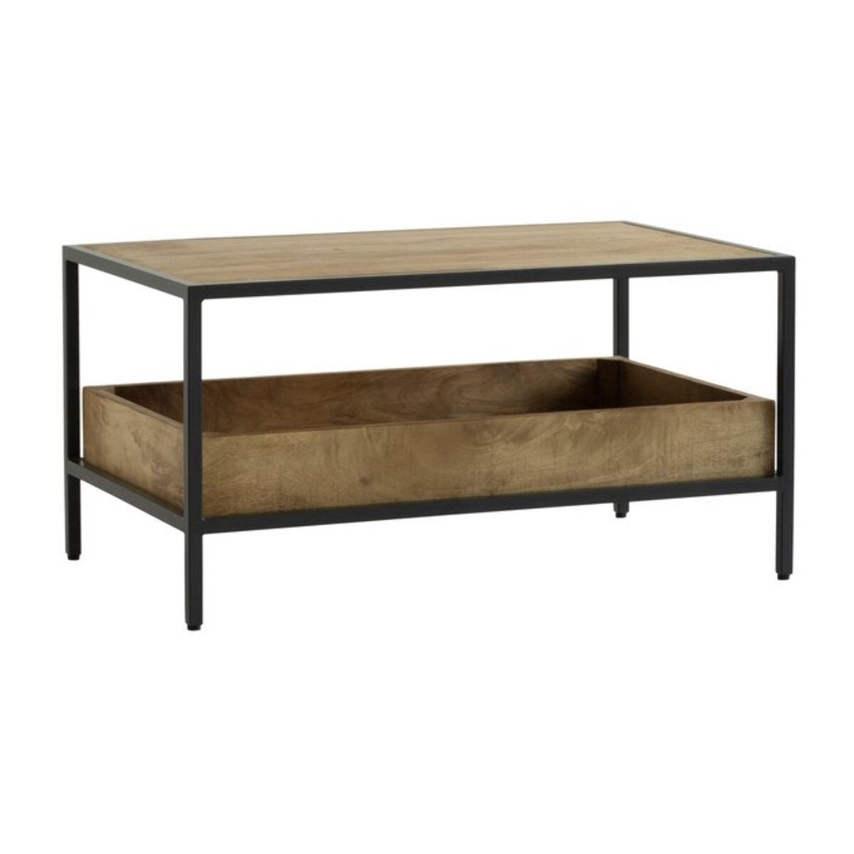 Table basse Boston -bois massif de manguier-couleur bahamas naturelles 90 x 45 x 55 cm