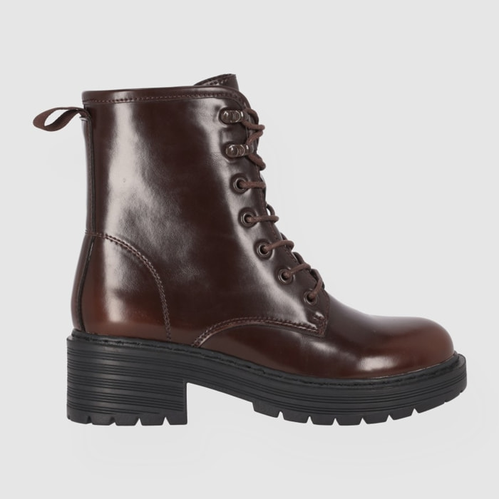Botines - Marron - Tacón: Bajo