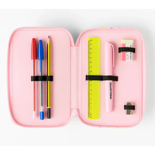 beSmart - ASTUCCIO TRIPLO 18+18 GIOTTO ABSTRACT ROSA