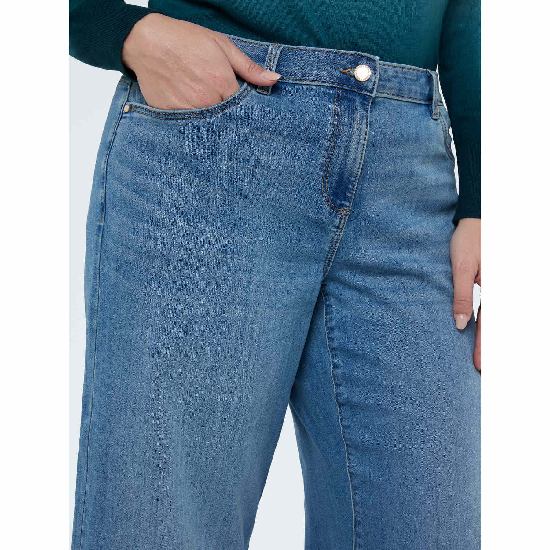 Fiorella Rubino - Jeans Wide Leg lavado light blue - Light - blue