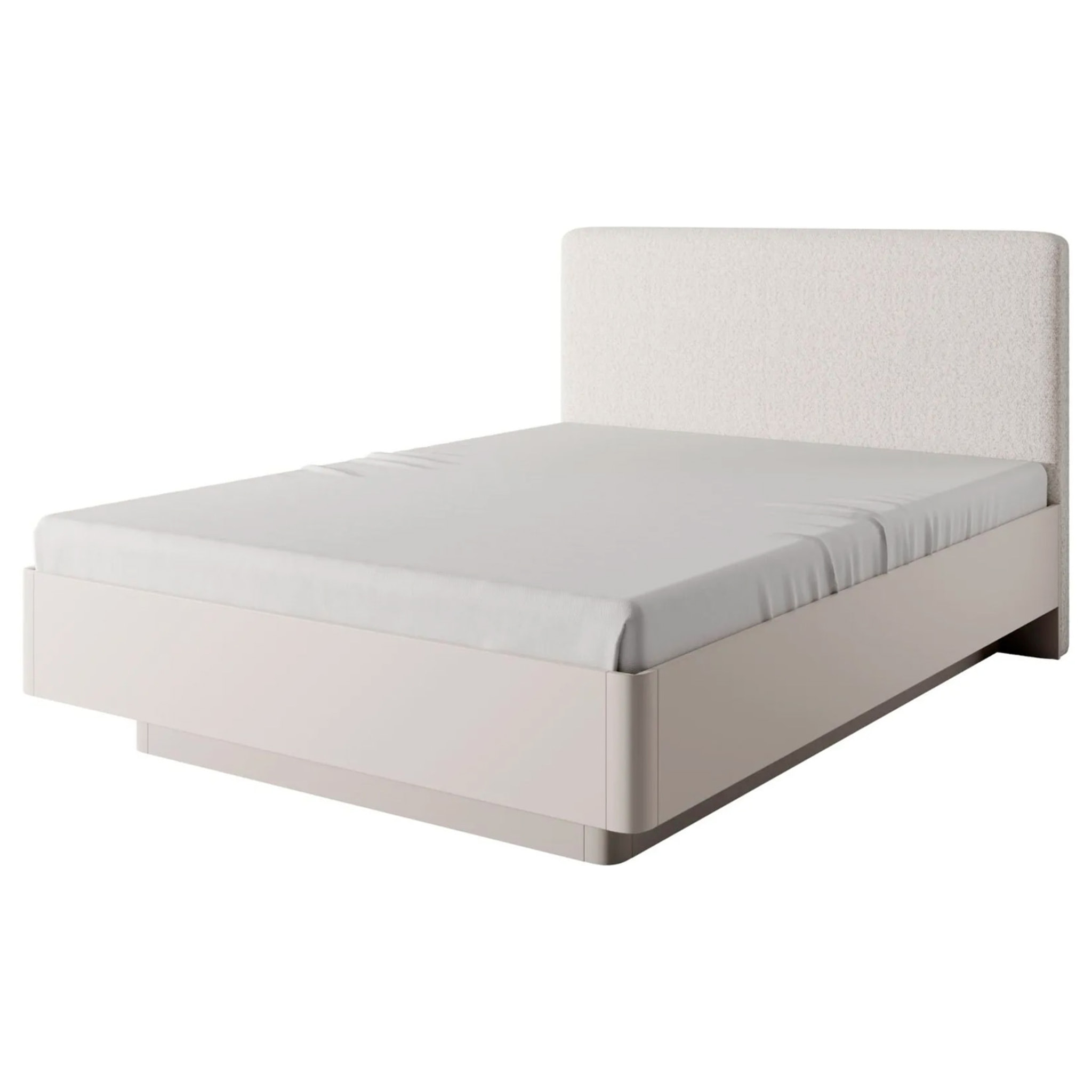 Letto Contenitore Con Testata Imbottita Struttura Resistente Camera Da Letto Matrimoniale Design Moderno Minimal 165.5 x 214 x 120.5 Cm Cashmere
