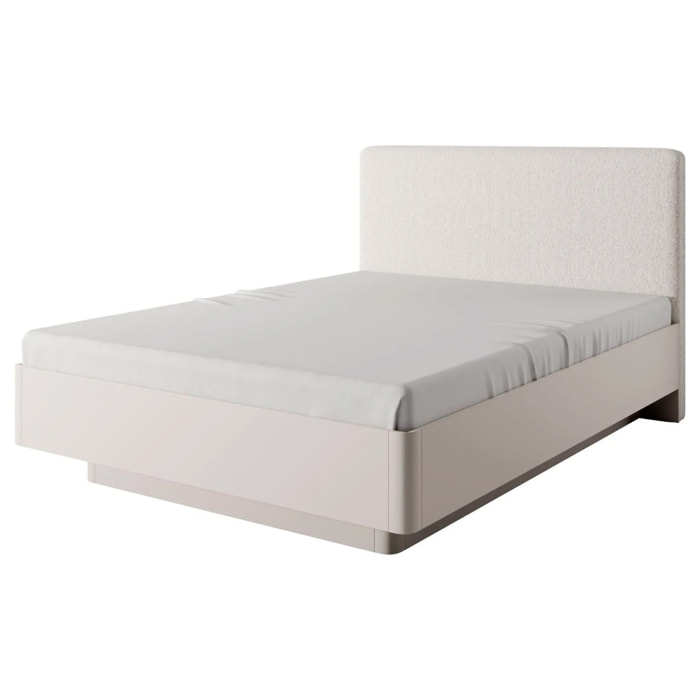 Letto Contenitore Con Testata Imbottita Struttura Resistente Camera Da Letto Matrimoniale Design Moderno Minimal 165.5 x 214 x 120.5 Cm Cashmere