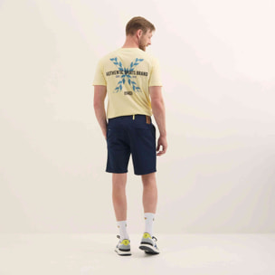 Bermuda Slim Fit Sarga Algodón Elástica Azul Marino LIFESTYLE PANT CITY NAVY