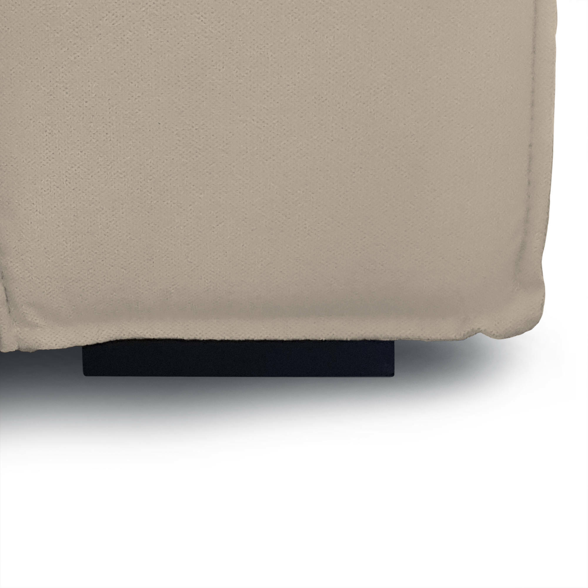 Poltrona Leonia, Poltrona da salotto, 100% Made in Italy, Poltroncina relax in tessuto imbottito, Cm 140x95h70, Tortora