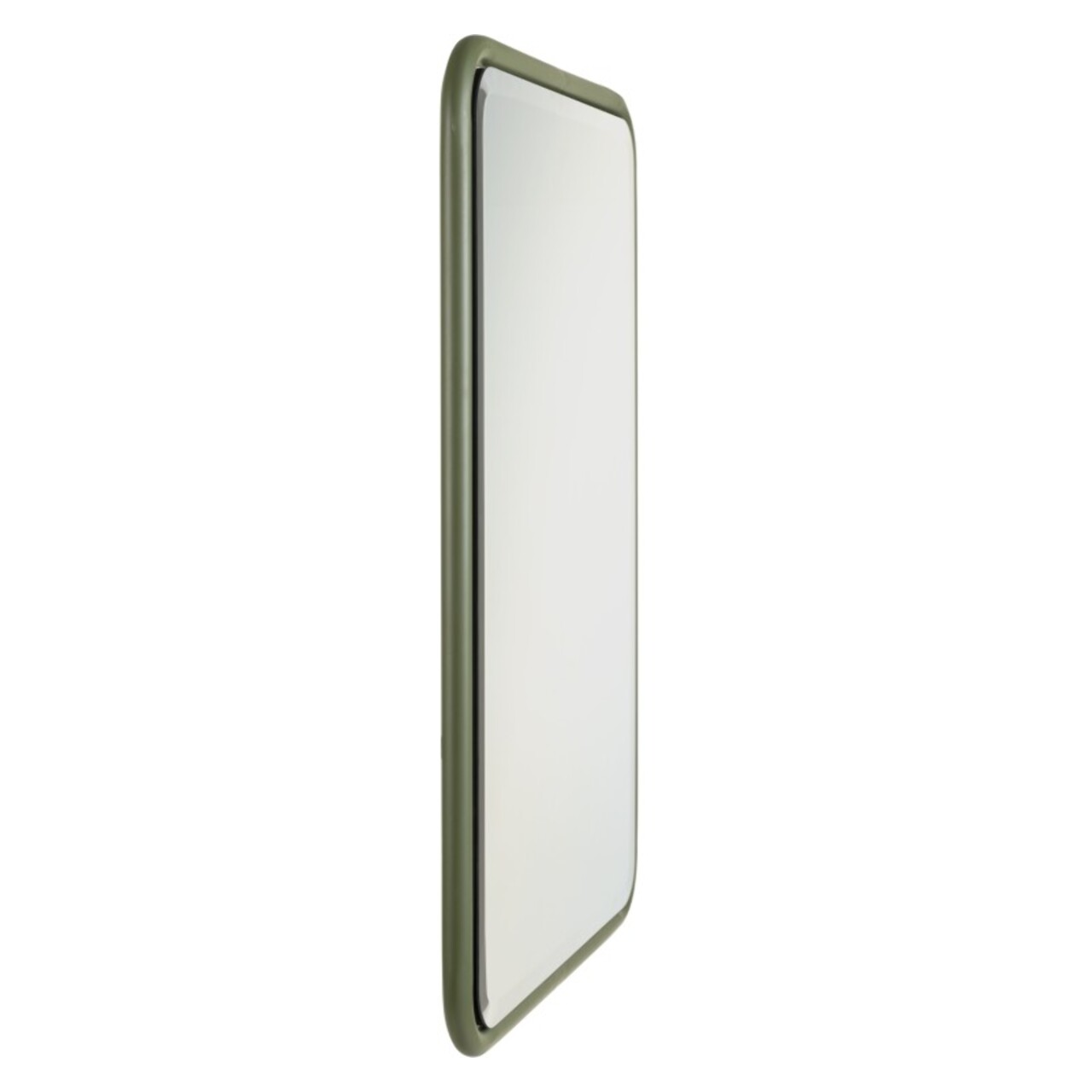 HELENA - Miroir rectangulaire angles arrondis en métal vert
