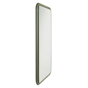 HELENA - Miroir rectangulaire angles arrondis en métal vert