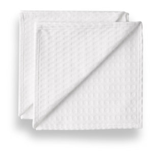 Pack 2 serviette Waffle Blanc 45x45 cm