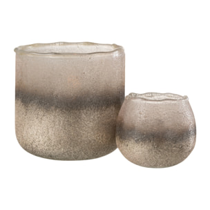 J-Line photophore Camille - verre - rose - large