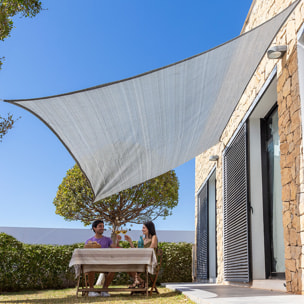 Toldo Vela de Sombra Rectangular Reshad InnovaGoods 3 x 4 m - Gris