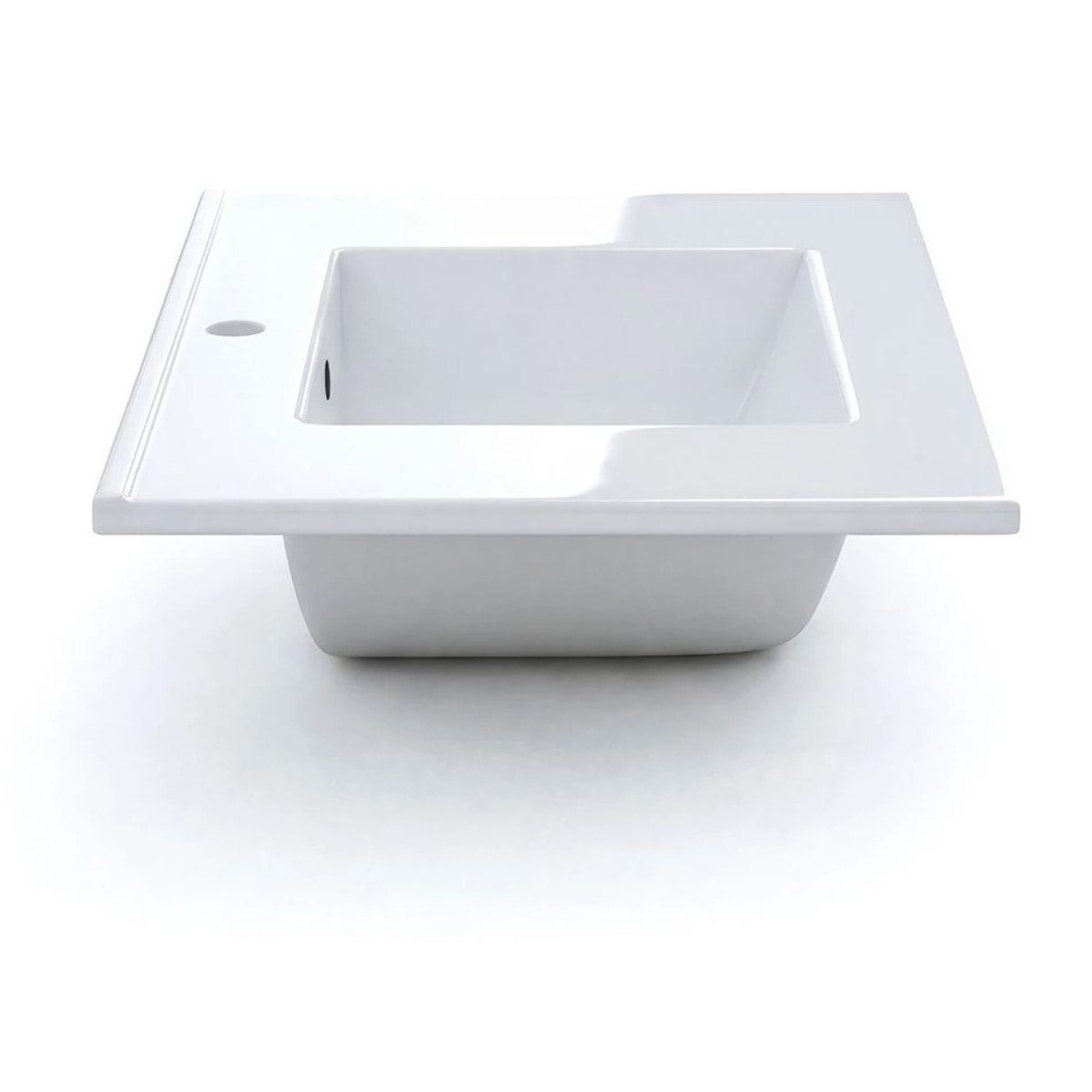 Lavabo cerámico rectangular en blanco 81,5x46 cm Volga Blanco