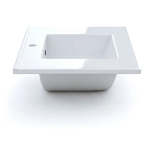 Lavabo cerámico rectangular en blanco 81,5x46 cm Volga Blanco