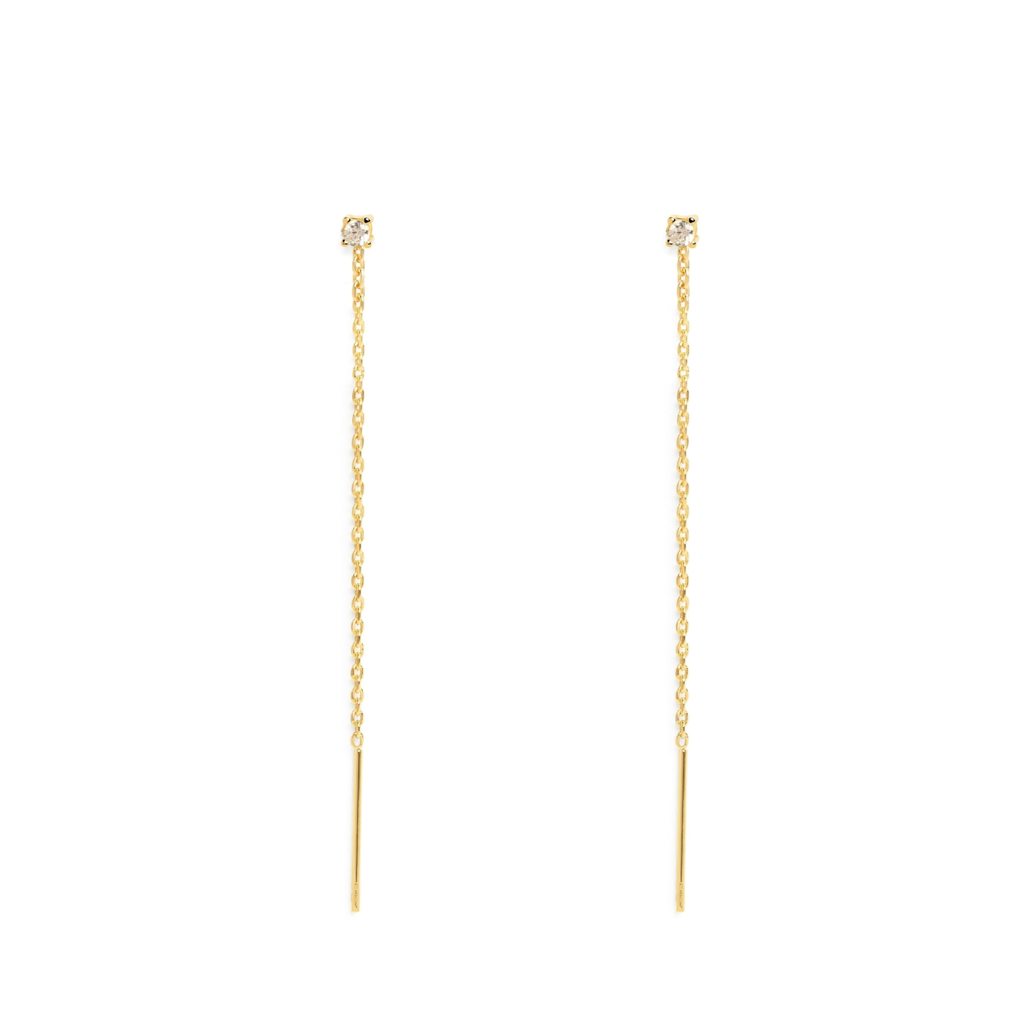 Pendientes Falling Spark Plata Baño Oro