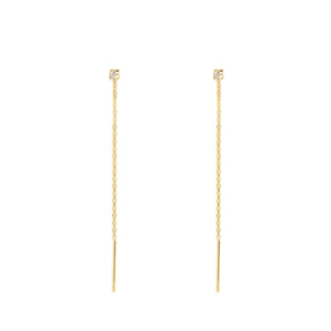 Pendientes Falling Spark Plata Baño Oro