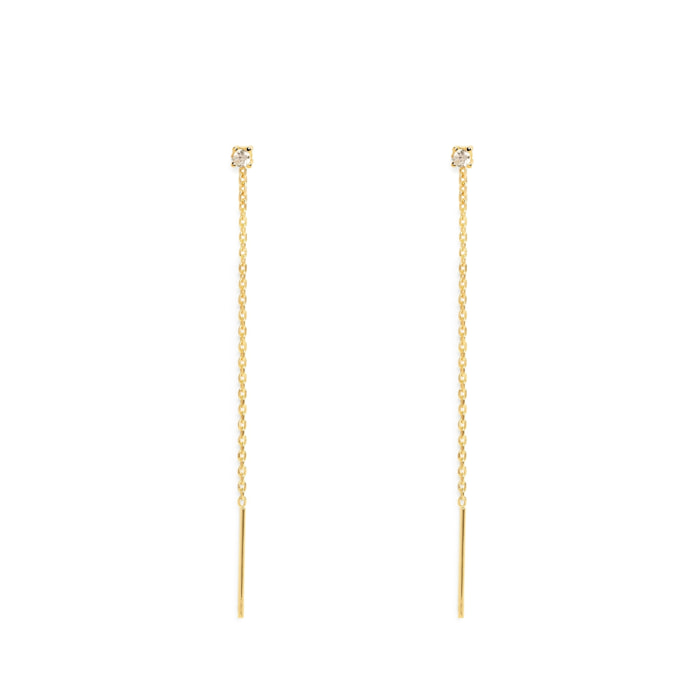 Pendientes Falling Spark Plata Baño Oro