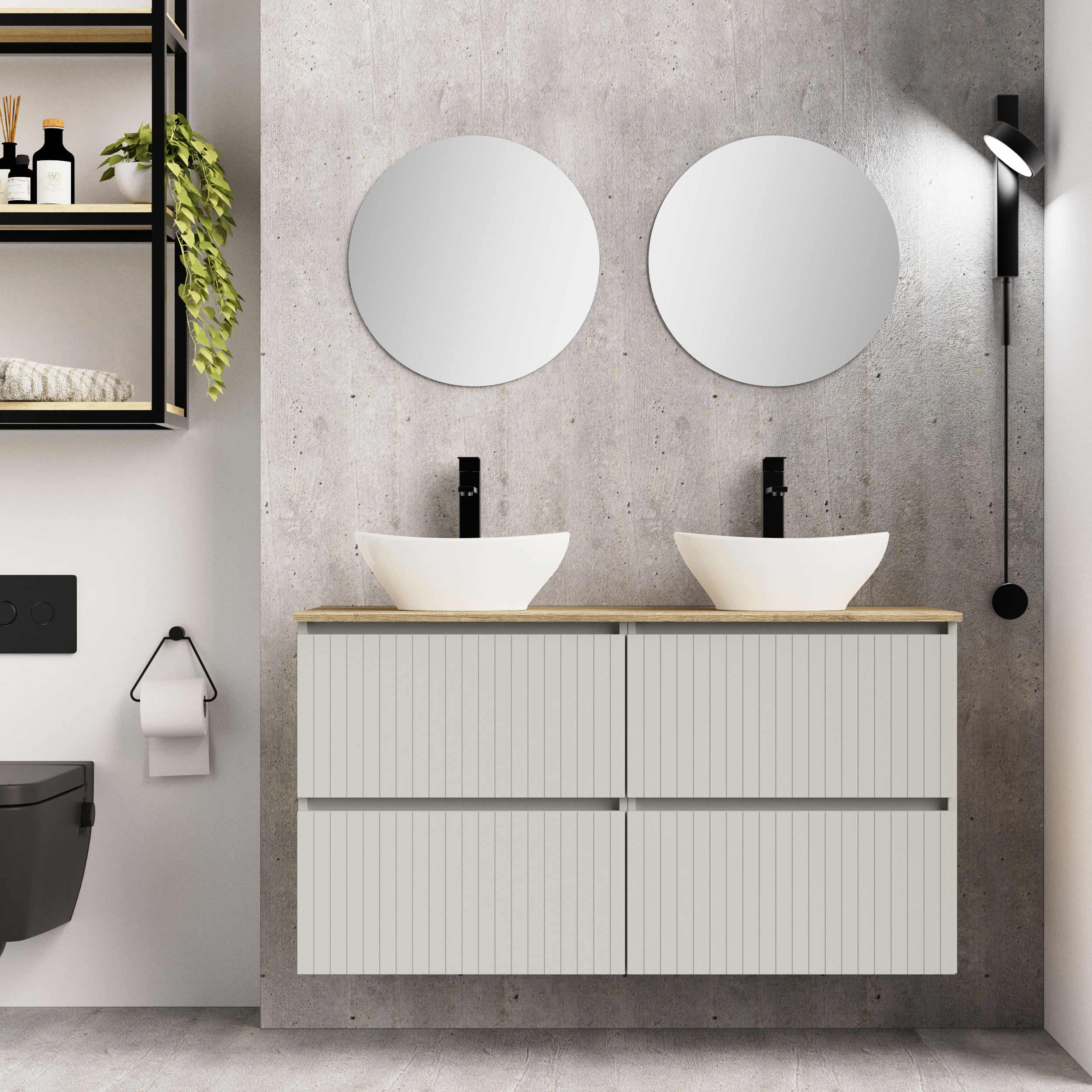 Conjunto de baño Hali Alday, 120 cm, Cloud