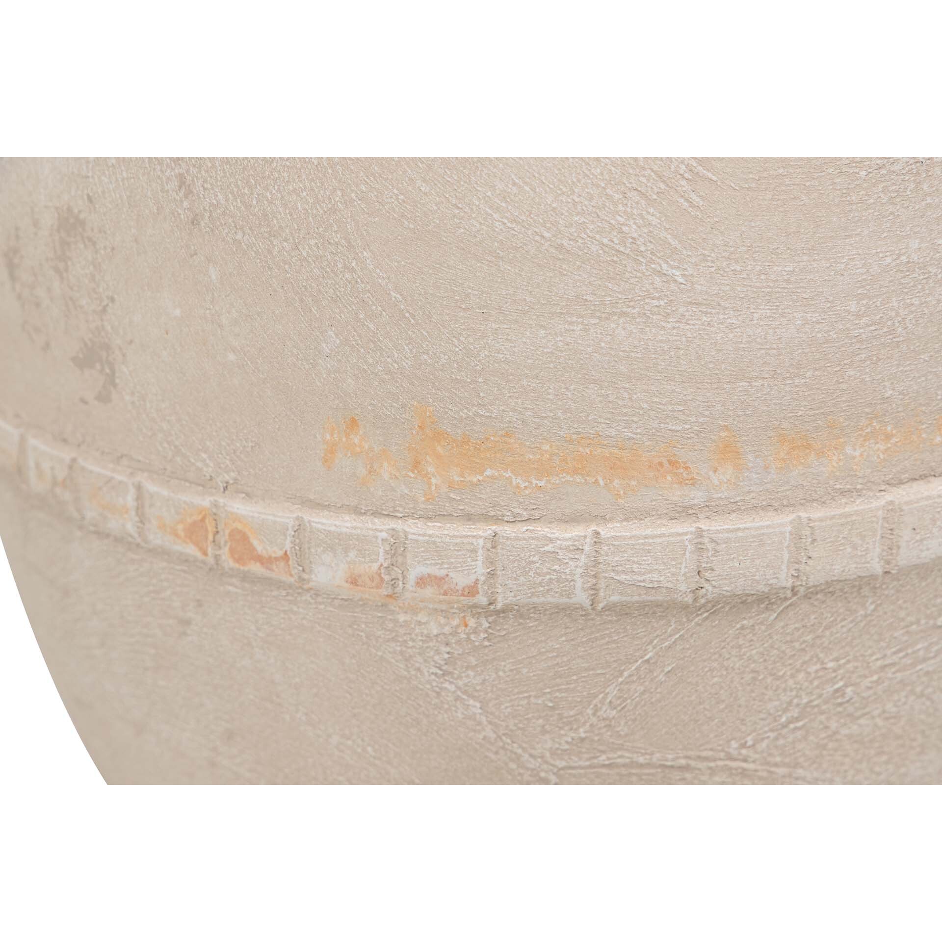 Florero Ceramica Beige 27x27x50 Cm