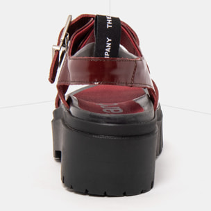 Sandalias 2041 NAPPA SHINNY BURDEOS / LEEDS color Burdeos