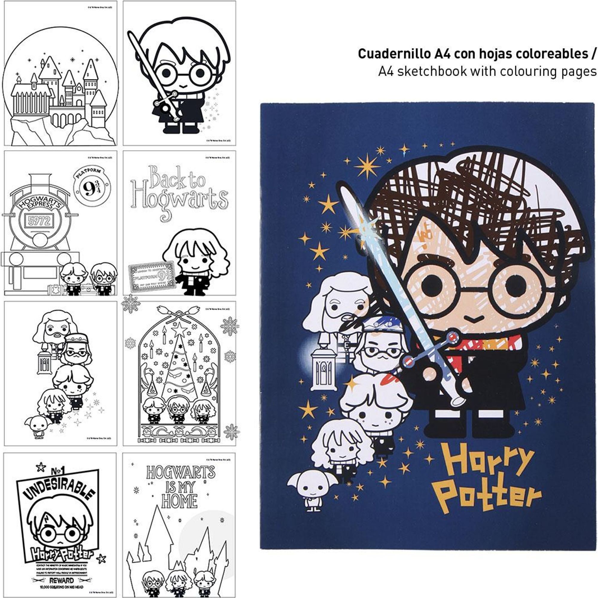 Set Papelería Coloreable Harry Potter Blue