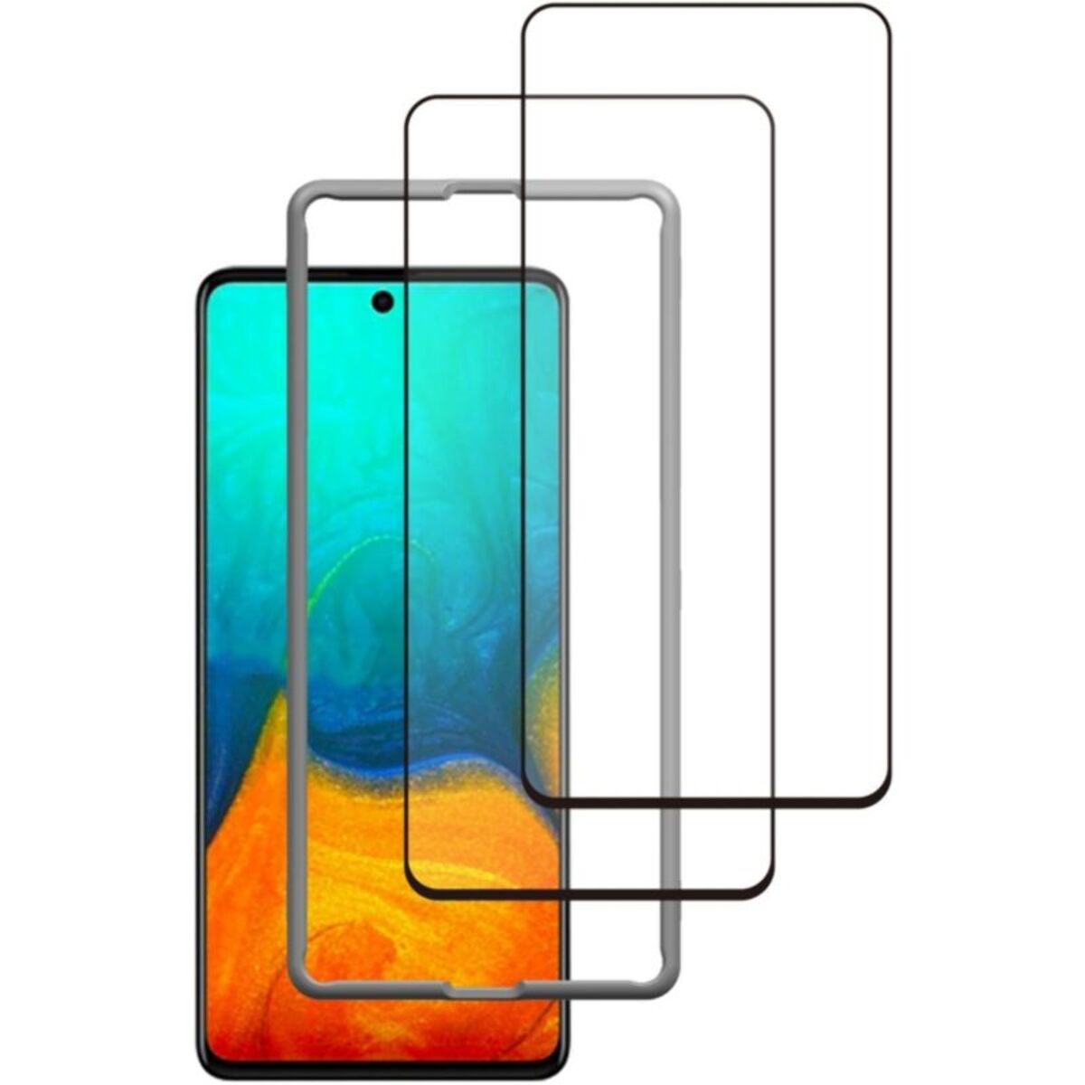 Pack ESSENTIELB Samsung A71 Coque + Verre trempé x2