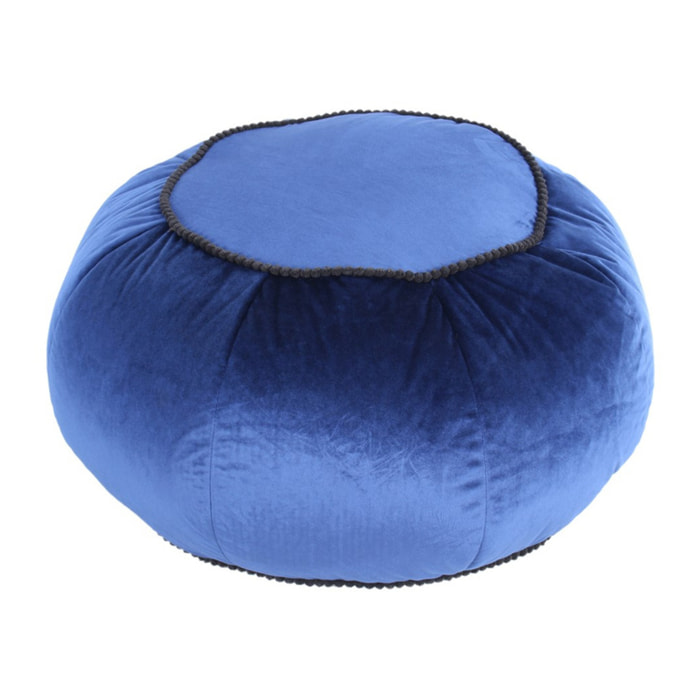 Pouf Taj Mahal in velluto blu