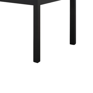 Tavolo RAVENNA in legno finitura rovere rustico e struttura in metallo grigio antracite 80x80 cm