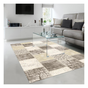 Tapis salon et chambre tissé motif géométrique VIGA