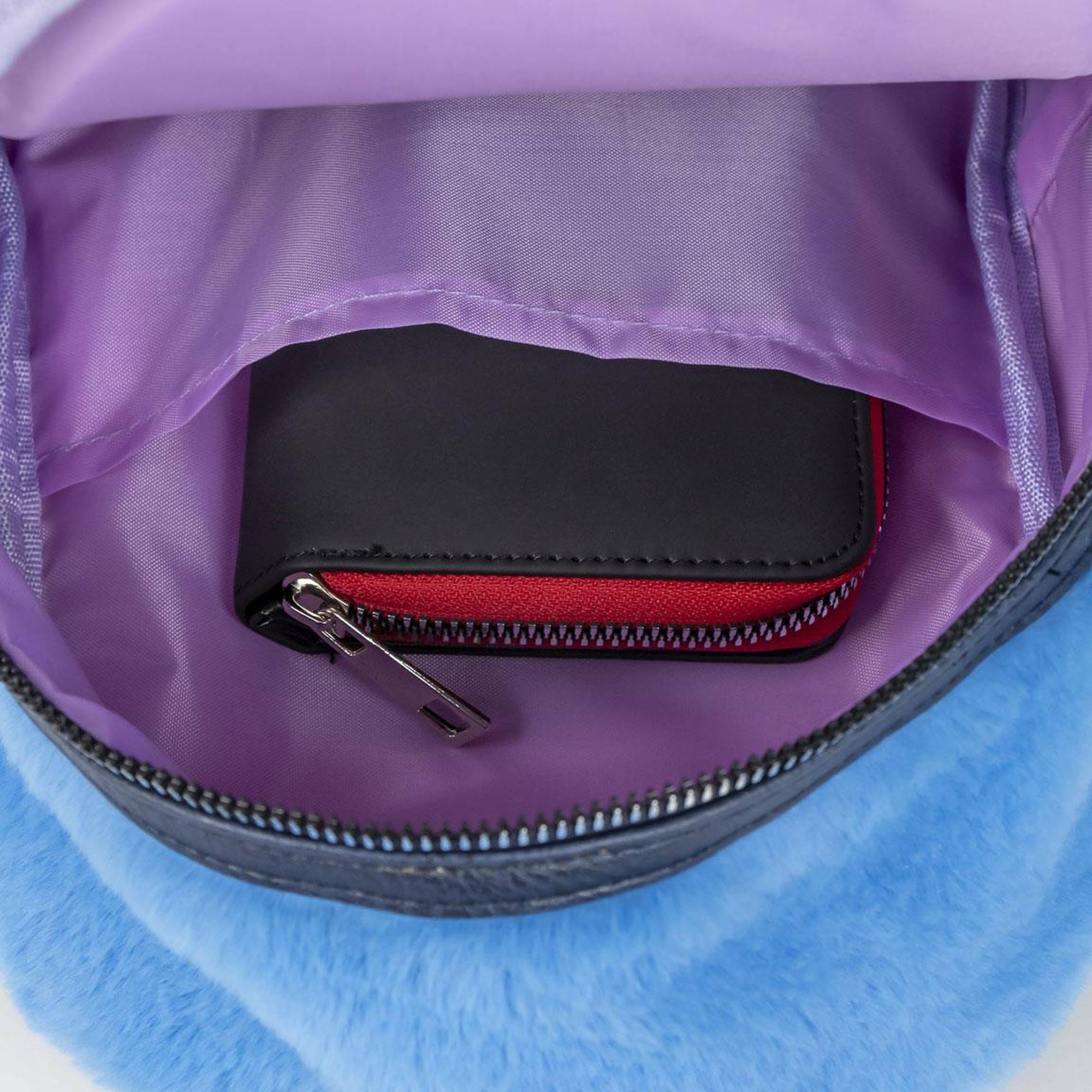 Mochila casual de stitch - color azul - 22.5x22.5x7 cm - fabricada en pu - estampado de stitch