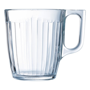 6 mugs 25cL Grand Central - Luminarc - Verre ultra transparent