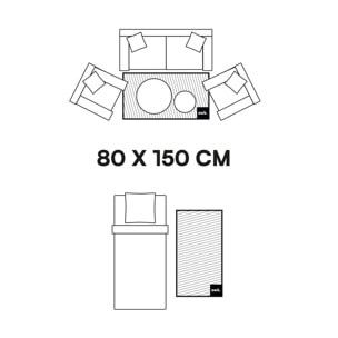 Tapis intérieur motif ethnique arches beige et crème ARCHIE