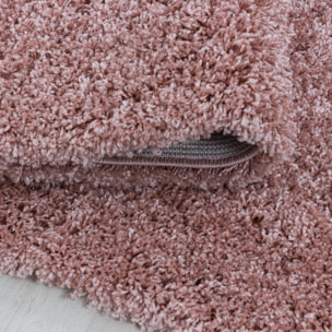 Tapis poils longs shaggy tissé motif uni RIBI