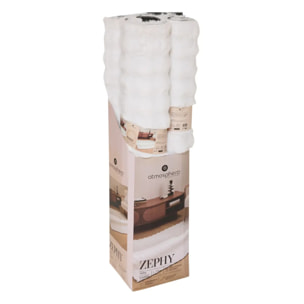 Tapis fausse fourrure 3D Zephy blanc 170x120cm