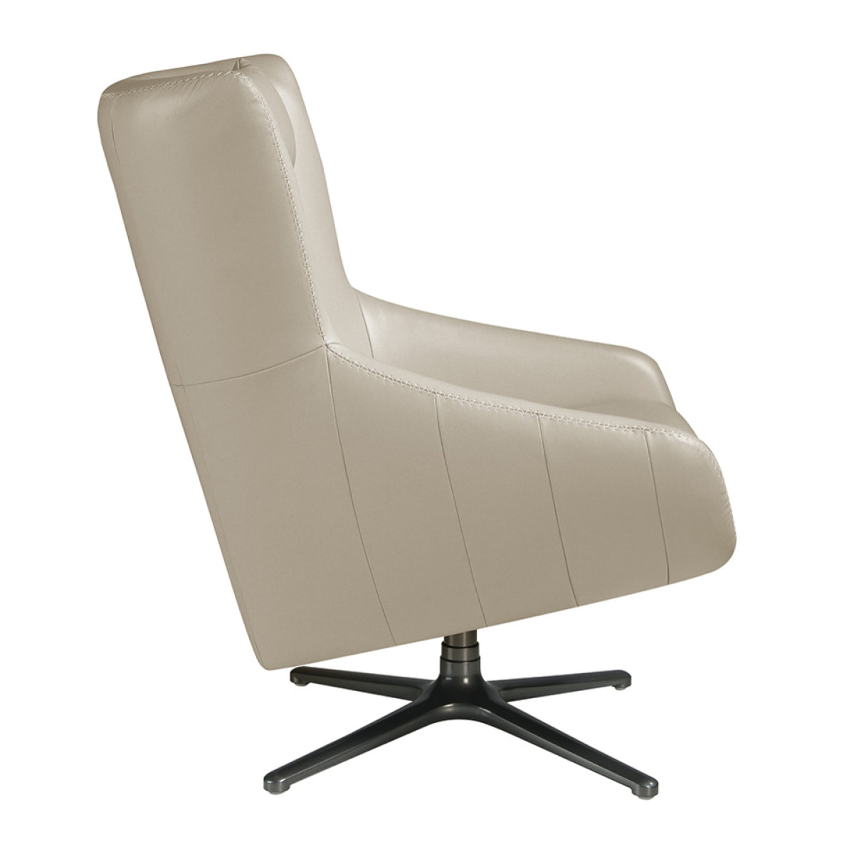 Sillón giratorio Angel Cerda piel con cojín 76x90x100cm