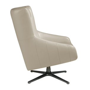 Sillón giratorio Angel Cerda piel con cojín 76x90x100cm