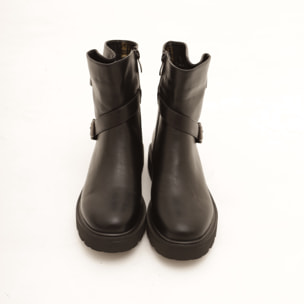 BIKER BASSO CON CINTURINO CAVIGLIA NERO