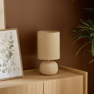 Lampe Obine cylindrique H.35,5cm beige