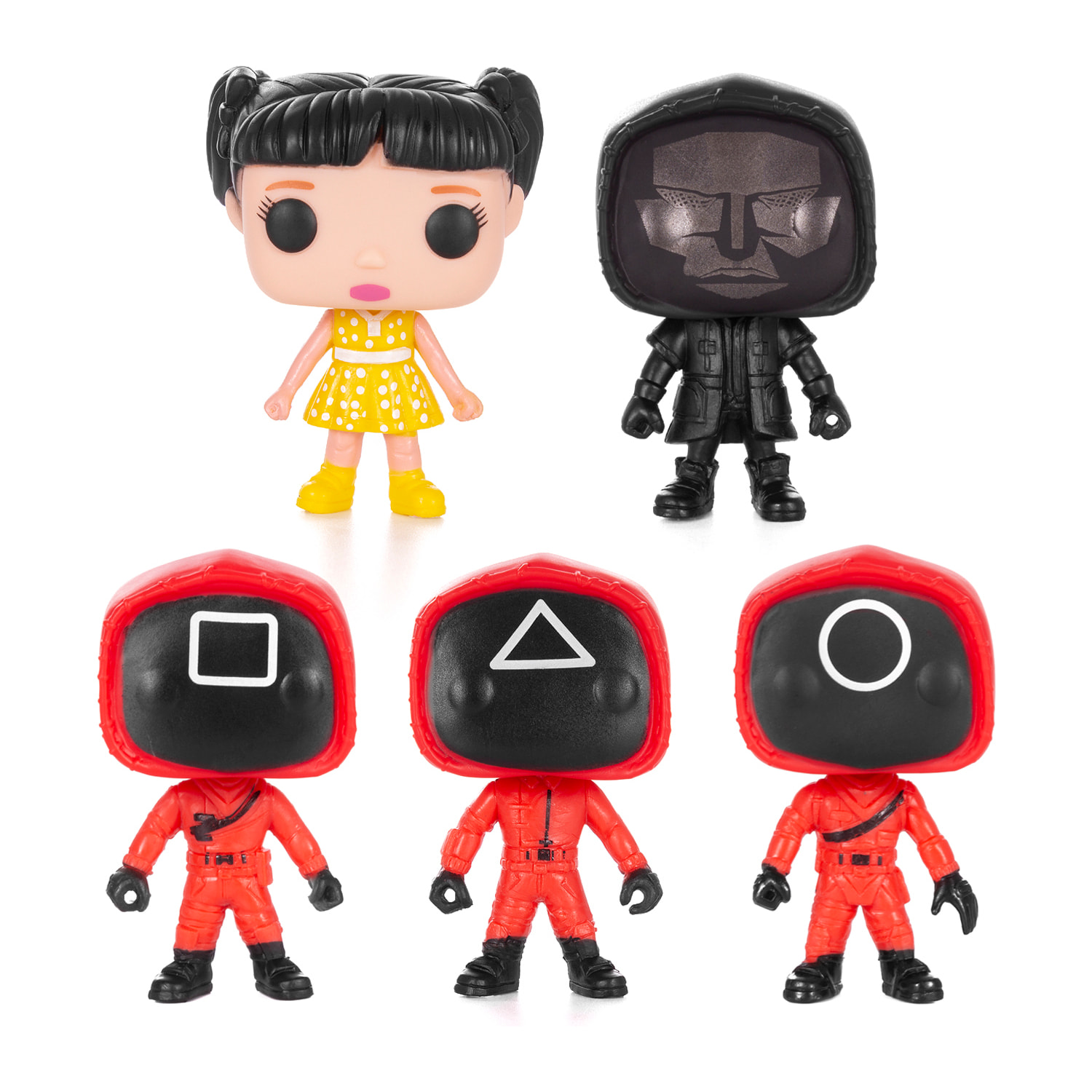 DAM Pack de 5 figuras de 10 cms Squid, diseños variados. Presentados en blister. 5,2x4,2x9,5 Cm. Color: Multicolor