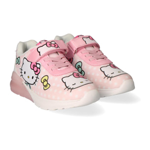 Zapatilla deportiva infantil suela ligera con luces "Hello Kitty"