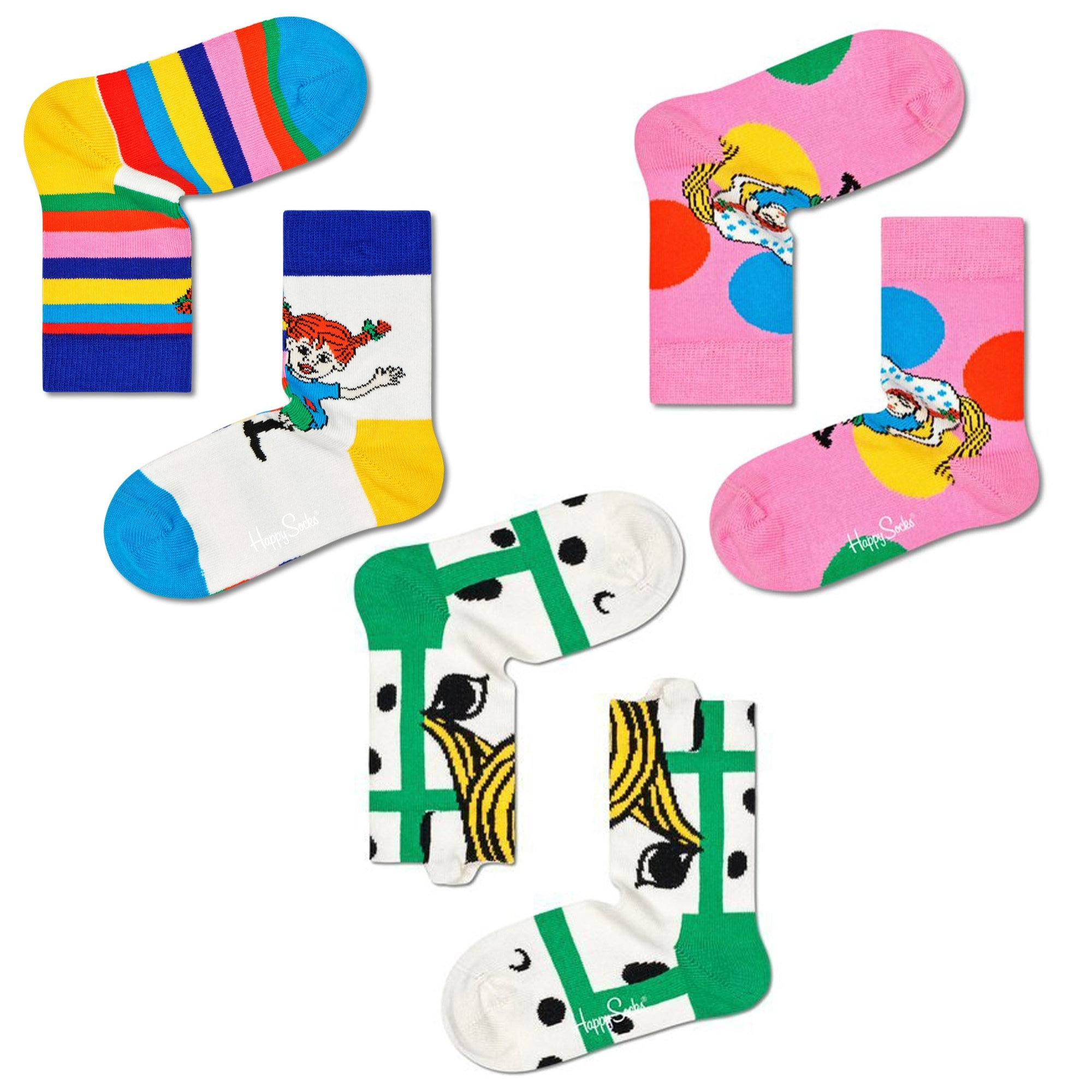 Calcetines 3-pack pippi longstocking