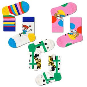 Calcetines 3-pack pippi longstocking
