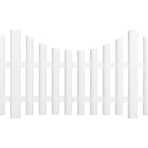 Bordurettes pour parterre en plastique blanc - lot de 10