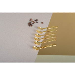 Cuillères feuilles dorées - lot de 6