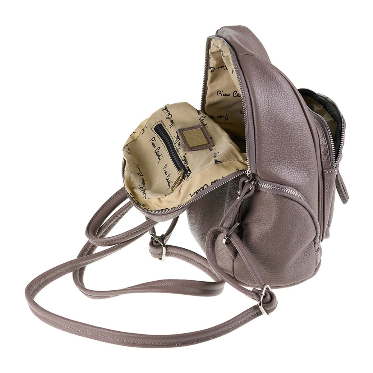 Zaino da donna in pelle Made in Italy - Modello Lunaria Pro - Casual - 28.0 x 31.0 x 14.0 cm