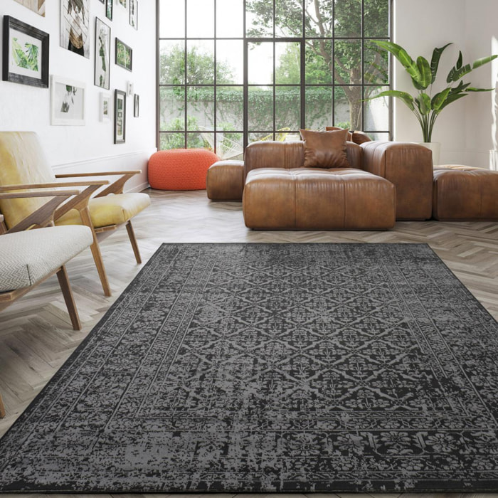 Tapis salon et chambre tissé motif ethnique PUKU