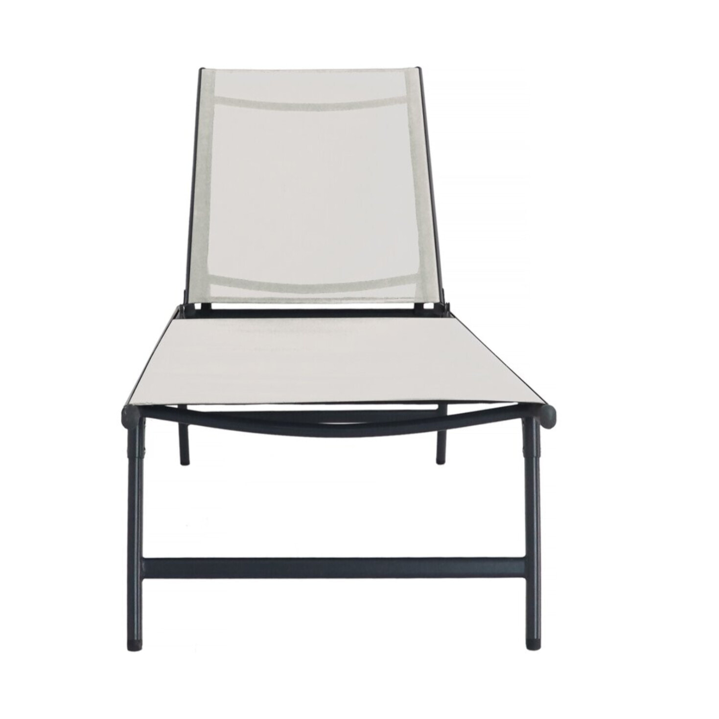 Lot de 2 bains de soleil en métal "Sublima" - 180 x 54 x 104 cm - Beige