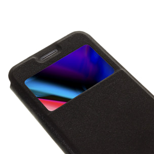 DAM CUSTODIA A LIBRO CON CHIUSURA MAGNETICA A FINESTRA Iphone 7 Plus/ Iphone 8 Plus 7x1x14 Cm. Colore nero