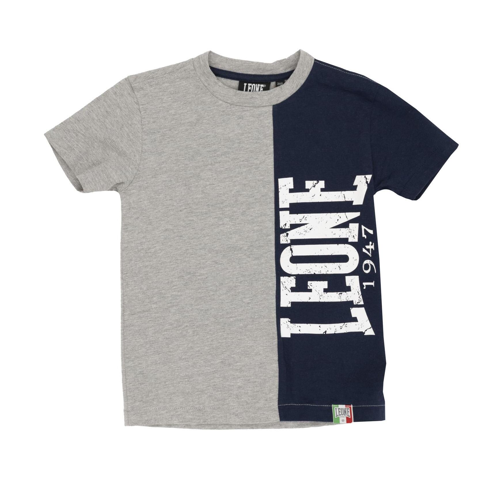 T-shirt Leone bambino con maniche corte Grey Boy