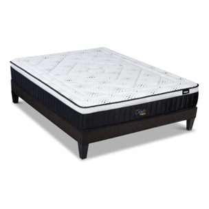 Ensemble Matelas Memoire de forme Célestin avec sommier en bois